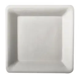 Plates made of Sugarcane "Pure" square 155 x 155mm White - Horecavoordeel.com