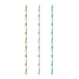Paper Straws Ø 6mm x 20cm "Dots" - Horecavoordeel.com