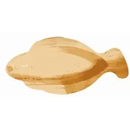 Plates made of Palmleaf "Pure" 24cm x 110 x 25mm "Fish" - Horecavoordeel.com