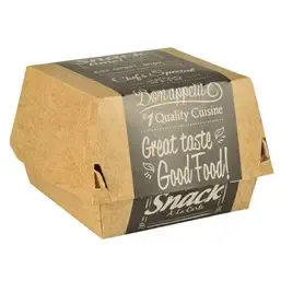 Hamburger Box Cardboard "Good Food" 113 x 110 x 70mm  - Horecavoordeel.com