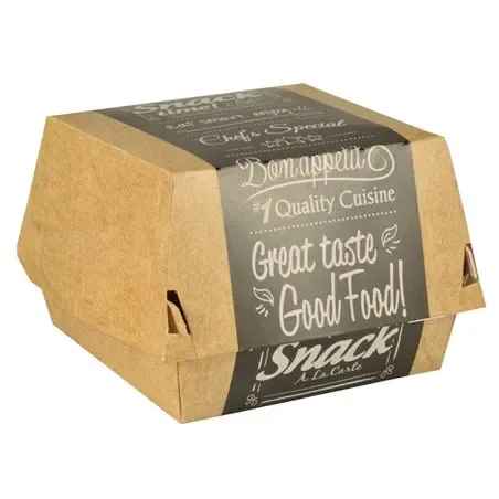 Hamburger Box Cardboard "Good Food" 113 x 110 x 70mm  - Horecavoordeel.com