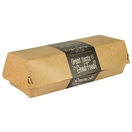 Baguettebox Cardboard "Good Food" 210 x 75 x 62mm - Horecavoordeel.com