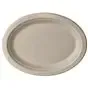 Plates made of Sugarcane "Pure" Oval 260 x 200 x 20mm Natural - Horecavoordeel.com