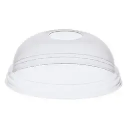 Lids PLA "Pure" Round Ø 95mm Crystal clear with Hole - Horecavoordeel.com