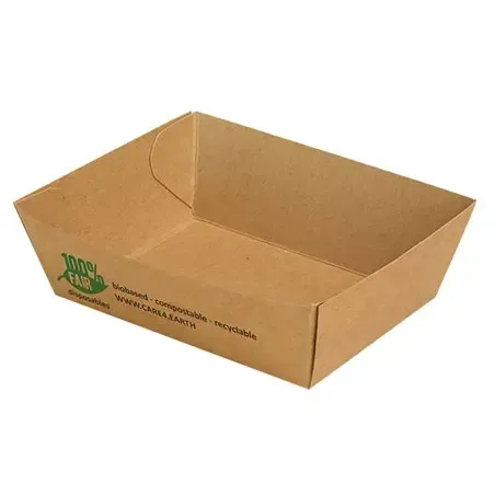 Snack Box A7 Cardboard "100% FAIR" 90 x 70 x 35mm - Horecavoordeel.com