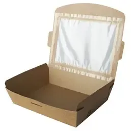 Salad Bowl 1000ml Cardboard PLA "100% FAIR" 180 x 130 x 45mm  - Horecavoordeel.com