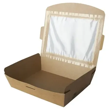 Salad Bowl 1000ml Cardboard PLA "100% FAIR" 180 x 130 x 45mm  - Horecavoordeel.com