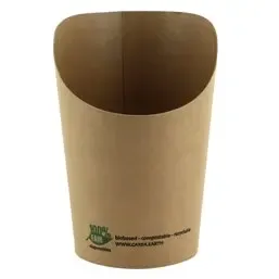 Scoop Container Wrap Cups 8oz ""100% FAIR"" 230ml  80 x 60 x 113mm - Horecavoordeel.com