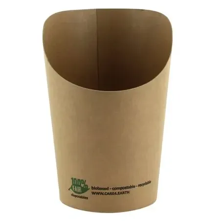 Scoop Container Wrap Cups 8oz ""100% FAIR"" 230ml  80 x 60 x 113mm - Horecavoordeel.com