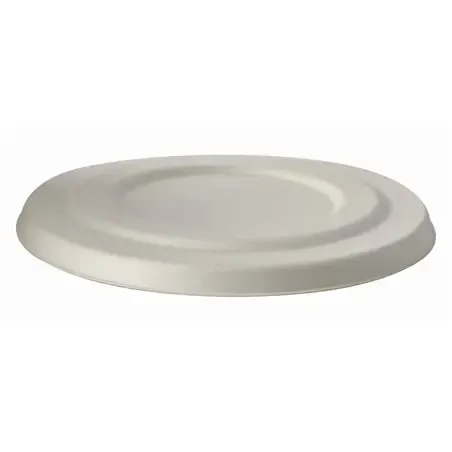 Lids For Soup cup Sugarcane "Pure" Ø 140mm White - Horecavoordeel.com