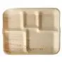 Plates made of Palmleaf "Pure" 5-compt. 270 x 215 x 20mm - Horecavoordeel.com