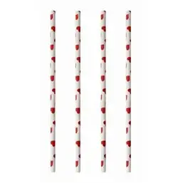 Paper Straws "Pure" Ø 6mm x 20cm "Heart" - Horecavoordeel.com