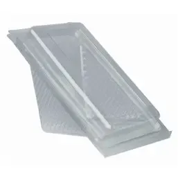 Sandwichbox  PLA with Hinged Lid "Pure" Rectangular 70 x 100 x 178mm Transparent medium - Horecavoordeel.com
