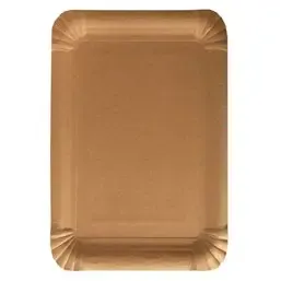 Cardboard Plates "Pure" Rectangular 165 x 230mm Brown - Horecavoordeel.com
