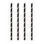 Milkshake Paper Straws "Pure" Ø 8mm x 20cm Black White "Stripes" - Horecavoordeel.com