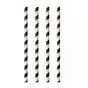 Paper Straws "Pure" Ø 6mm x 24cm Black White "Stripes" - Horecavoordeel.com