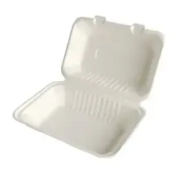 Menu Box  Sugarcane "Pure" 1-compt. White 230 x 155 x 79mm - Horecavoordeel.com