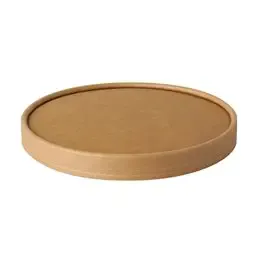 Lid for saladbowl Cardboard "Pure" Round Ø 150mm Brown - Horecavoordeel.com