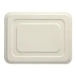 Lid for Sugarcane Menu Trays "Pure" Rectangular 225 x 286 x 14mm White - Horecavoordeel.com