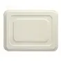 Lid for Sugarcane Menu Trays "Pure" Rectangular 225 x 286 x 14mm White - Horecavoordeel.com