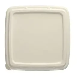 Lid for Sugarcane Menu Trays Square "Pure" 236 x 236 x 20mm White - Horecavoordeel.com
