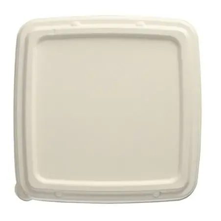 Lid for Sugarcane Menu Trays Square "Pure" 236 x 236 x 20mm White - Horecavoordeel.com