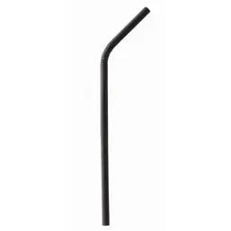 Paper Straws "Pure" Ø 6 x 220mm Black Flexible - Horecavoordeel.com