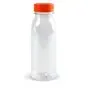 Bottle with Orange Lid Transparent APET 250ml