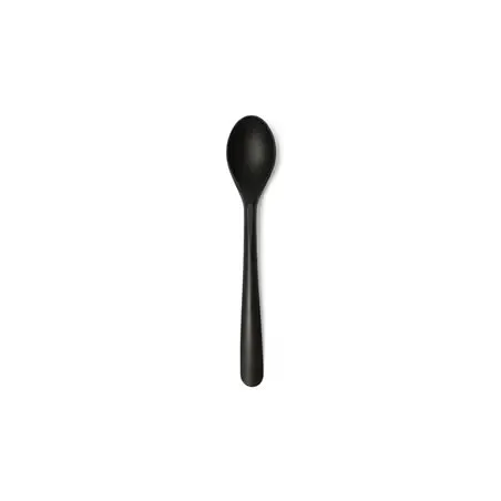 Dessert Spoons Black CPLA "Folia" Extra Sturdy 145mm