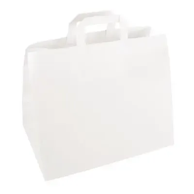 Carrier Bags Paper White 320 x 160 x 270mm -Horecavoordeel.com-