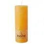 Cylinder Candles Golden Yellow "Rustic" Full Colored Ø 68 x 190mm -Horecavoordeel.com-