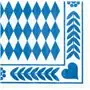 Napkins 3-Layer "Bavarian Blue" 1/4 fold 330 x 330mm -Horecavoordeel.com-
