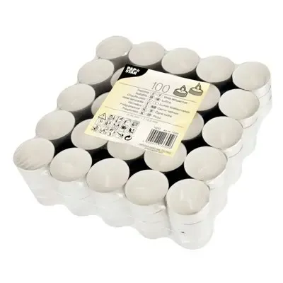 Tealights White Ø 39 x 16mm -Horecavoordeel.com-