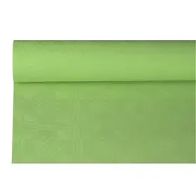Tablecloth Paper Roll Olive Green With Damask Print 8 x 1.2 meters -Horecavoordeel.com-