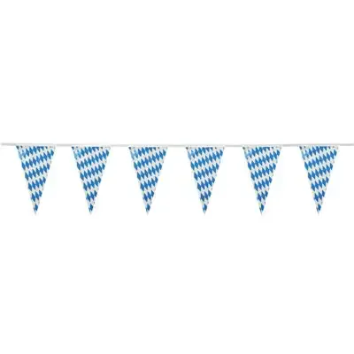 Pennant Garland Foil "Bavarian Blue" Water Resistant 4 Meters -Horecavoordeel.com-