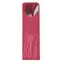 Cutlery Bags Bordeaux 235 x 73mm Including Colored Bistro Napkin -Horecavoordeel.com-