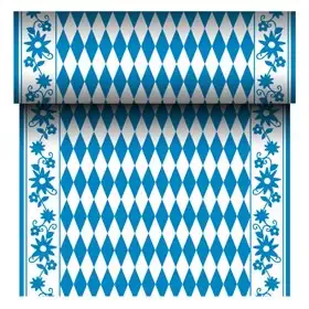 Table runner Airlaid roll "Bavarian Blue" 24m x 400mm -Horecavoordeel.com-