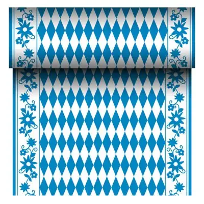 Table runner Airlaid roll "Bavarian Blue" 24m x 400mm -Horecavoordeel.com-