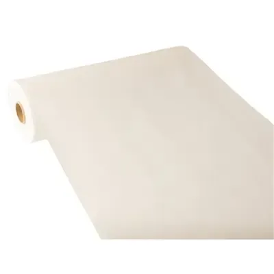 Table Runner White "Textile Character" From Pulp Viscose And Tissue Mix "ROYAL Collection" 24m x 400mm -Horecavoordeel.com-