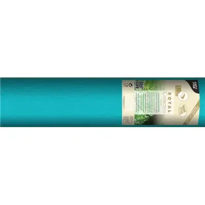 Table Runner Turquoise "Textile Character" From Pulp Viscose And Tissue Mix "ROYAL Collection" 24m x 400mm -Horecavoordeel.com-