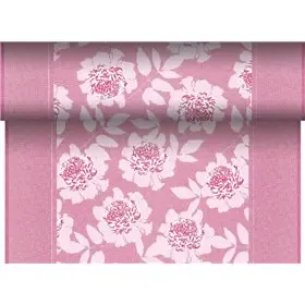 Table Runner Fuchsia "Adele" "Textile Character" From Pulp Viscose And Tissue Mix "ROYAL Collection" 24m x 400mm -Horecavoordeel