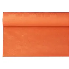 Tablecloth Paper Roll Nectarine With Damask Print 6 x 1.2 meters -Horecavoordeel.com-