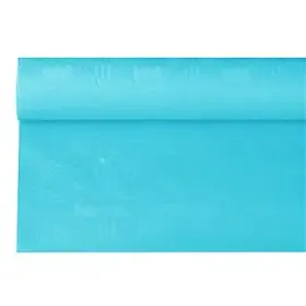 Tablecloth Paper Roll Turquoise With Damask Print 6 x 1.2 meters -Horecavoordeel.com-