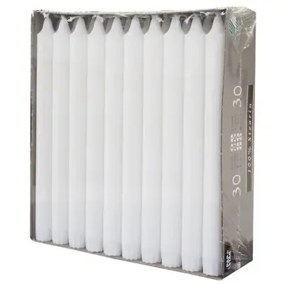 Crown Candles White 100% Stearin Ø 23 x 240mm -Horecavoordeel.com-