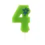 Number Candles Numeral "4" Green Small 68mm -Horecavoordeel.com-