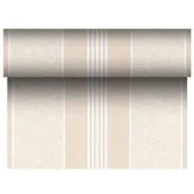 Table Runner Champagne "Elegance" "Textile Character" From Pulp Viscose And Tissue Mix "ROYAL Collection" 24m x 400mm -Horecavoo