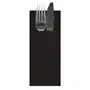 Napkins Black With Cutlery Bag Airlaid 1/8 fold 400 x 330mm -Horecavoordeel.com-