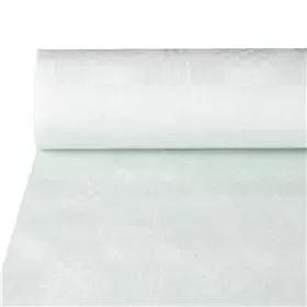 Tablecloth Paper Roll White With Damask Print 25 x 1 meter