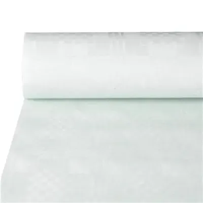 Tablecloth Paper Roll White With Damask Print 25 x 1 meter
