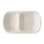 Bowls Sugarcane 750cc "Pure" White 2-Compartment 229 x 134 x 44mm